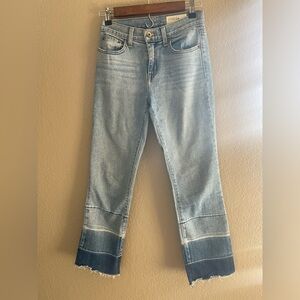 Pistola Stayin Alive ombré hem crop jeans, size 25